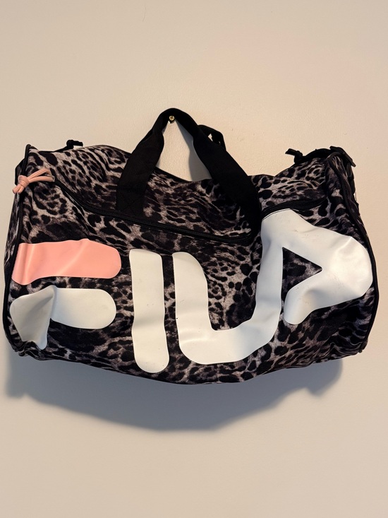 Fila Handbags - Fila Leopard-Print Logo Travel Duffel Bag